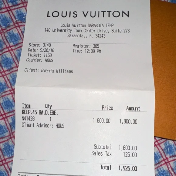 Louis Vuitton keepall duffle. Carried twice. $1500 - Picture 5 of 5